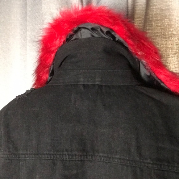 Ci Sono distressed black button up denim jacket M - Picture 4 of 8